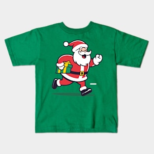 Pop Art Santa: A Colorful and Cheerful Christmas Illustration Kids T-Shirt